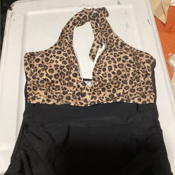 One Piece Bathing Suit for Women Vintage Womens Swimsuits Tummy Control Retro XL - Picture 3 of 4